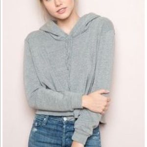 Brandy Melville Cropped Piper Hoodie